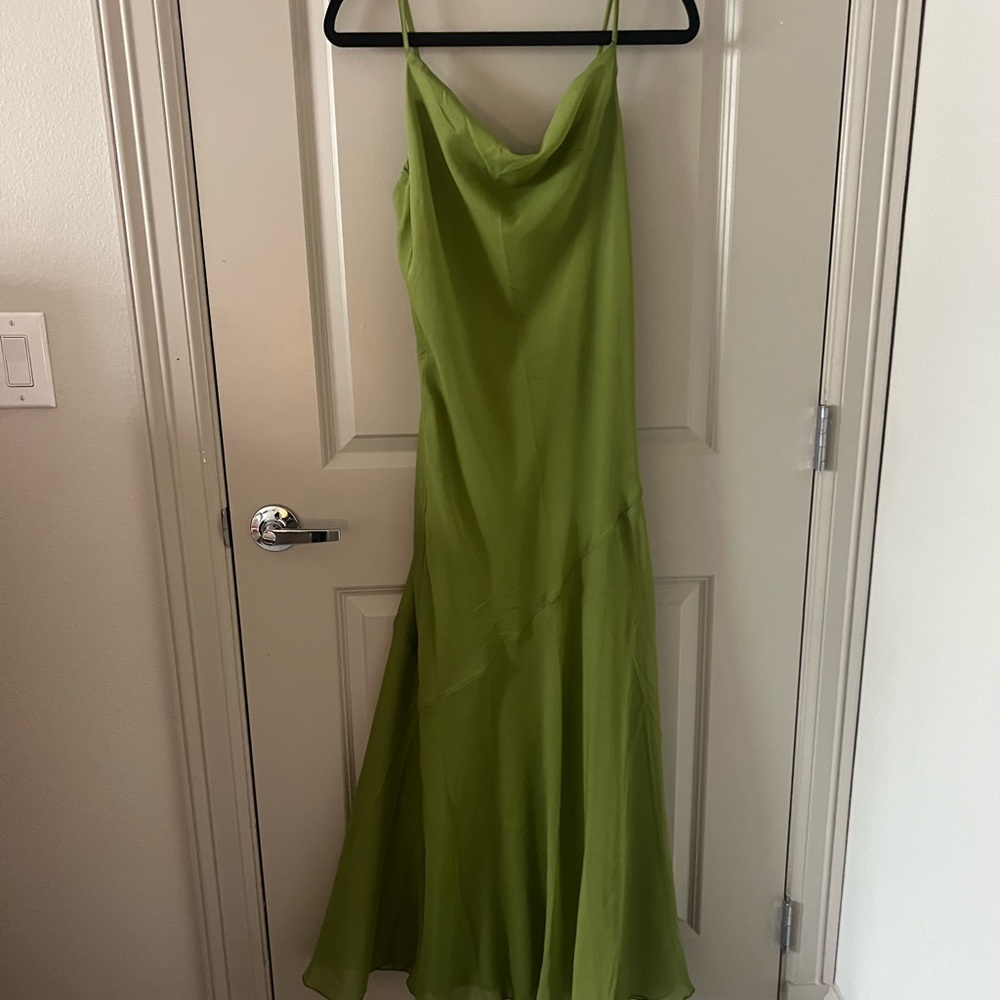 Abercrombie Green Slip/bridesmaid Dress